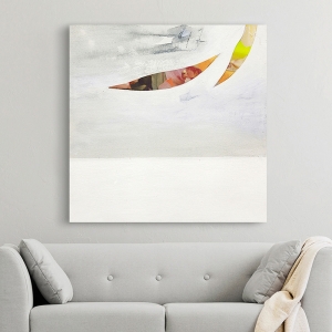 White abstract art. Wall Art Print and Canvas. Continuum I