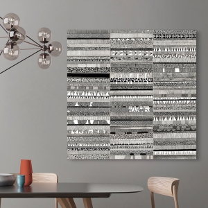 Wall Art Print and Canvas. Black and White Abstraction II