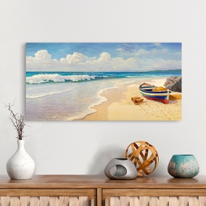 Wall Art Print and Canvas. Seaside. Waves on the Beach
