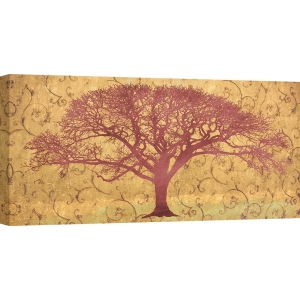 Quadro per il salotto, stampa su tela. Tree on a Gold Brocade