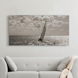 Bilder auf Leinwand. Segelboote in schwarz und weiß. Segeln, det