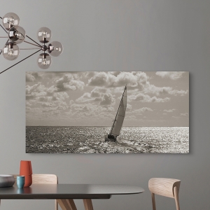 Sailing Prints, Posters and Canvas. Sailboat in the sunset, det