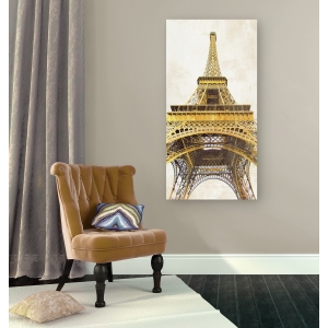 Cuadro Paris en canvas. Joannoo, Torre Eiffel (oro)