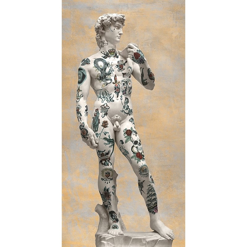 tattoo design sketch of the statue of david broken in  Stable Diffusion   OpenArt