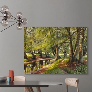 Wall Art Print and Canvas. Monsted, A summer day in the forest