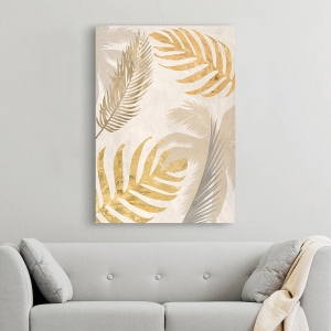 Modern Wall Art Print and Canvas. Palm Leaves Gold III