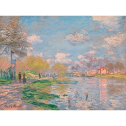 Tableau sur toile. Claude Monet, Printemps au bord de la Seine