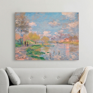 Tableau sur toile. Claude Monet, Printemps au bord de la Seine