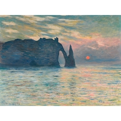 Tableau sur toile. Claude Monet, Lever du soleil à Etretat