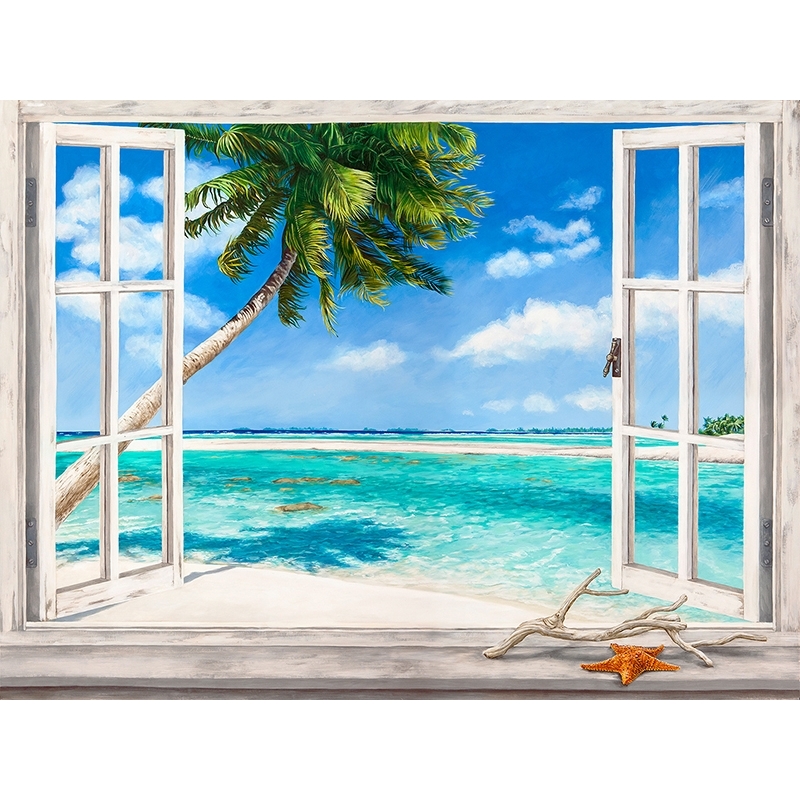 Dekoratives tropisches Fensterbild - Tropical 02