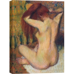 Wall art print, canvas. Edgar Degas, Woman Combing her Hair