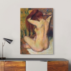 Wall art print, canvas. Edgar Degas, Woman Combing her Hair