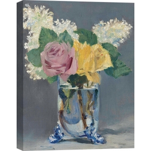 Tableau sur toile. Edouard Manet, Lilas et roses