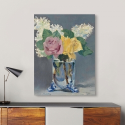 Wall Art Print and Canvas. Edouard Manet, Lilacs and roses