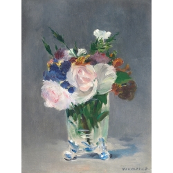 Bilder auf Leinwand. Edouard Manet, Blumen in einer Kristallvase