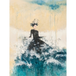 Woman Wall Art Print and Canvas. Waves of Magic