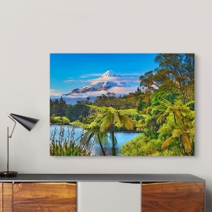 Tableau sur toile. Taranaki Mountain, Nouvelle-Zélande