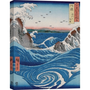 Cuadro japones en canvas. Hiroshige, Los Remolinos de Naruto, Awa