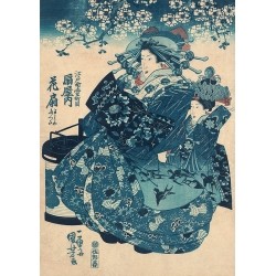 Tableau japonais. Kuniyoshi Utagawa, La courtisane Hanao