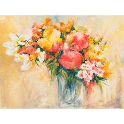 Wall art prints and canvas with flowers. Summer Bouquet