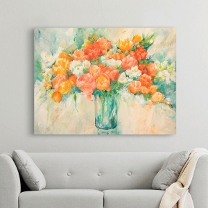 Wall art prints and canvas with flowers. Spring Bouquet