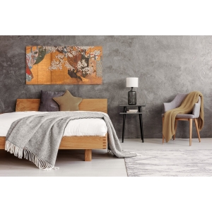 Wall art print and canvas. Wind-screen and cherry tree