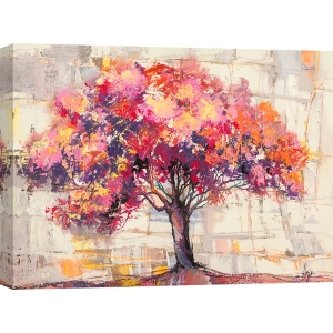 Modern Wall Art Print and Canvas. Colorful tree in Spring