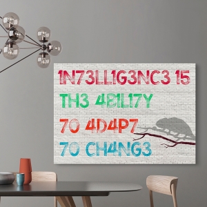 Wall Art Print, Canvas. Whimsical and Street Art. Intelligence