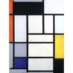 Cuadro en canvas. Mondrian Piet, Composition with red, black, yellow