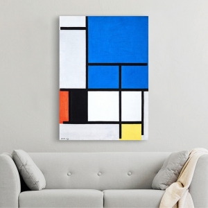 Bilder auf Leinwand. Piet Mondrian, Composition with large blue plane