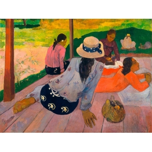 Reproduction de tableau sur toile. Paul Gauguin, La Sieste