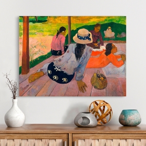 Reproduction de tableau sur toile. Paul Gauguin, La Sieste