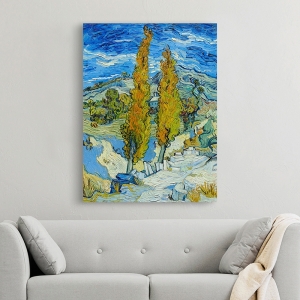 Wall Art Print, Canvas. Vincent van Gogh, The Poplars, Saint-Rémy