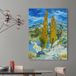 Wall Art Print, Canvas. Vincent van Gogh, The Poplars, Saint-Rémy