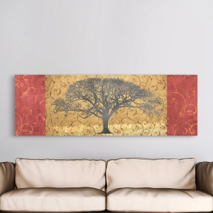 Wall art for living room. Art print and canvas. Golden brocade