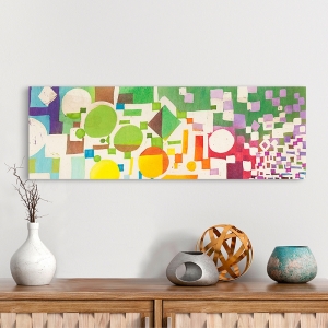 Modern abstract wall art print and canvas. Multicolor Pattern VI