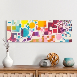 Quadro astratto multicolore, stampa su tela. Multicolor Pattern VII