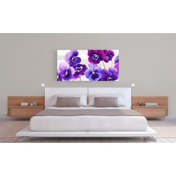 Wall art print and canvas. Jenny Thomlinson, Dance of Pansies