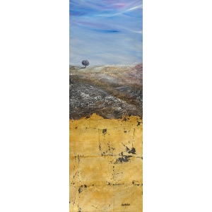 Modern Wall Art Print and Canvas. Abstract Landscape with tree
