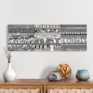 Wall Art Print and Canvas. Abstract In Black and White II