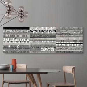 Wall Art Print and Canvas. Abstract In Black and White VI