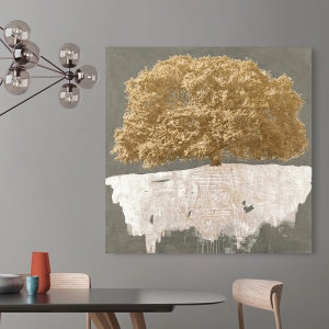 Tableau moderne pour salon, impression sur toile. Golden Tree