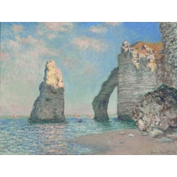 Tableau sur toile. Claude Monet, Falaise à Etretat