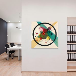 Wall art print and canvas. Wassily Kandinsky, Circles in a circle