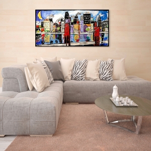Modern Wall Art Print and Canvas. New York Painting. Citycolor