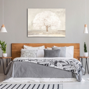 Moderne Leinwandbilder Wohnzimmer. Weißer Baum