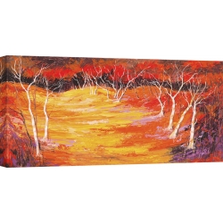Cuadros de bosques en canvas. Lucas, Bosque rojo