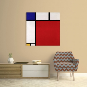 Tableau sur toile. Mondrian, Composition with Red, Blue and Yellow