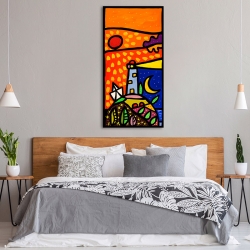 Wall art print and canvas. Wallas, Lighthouse in the night