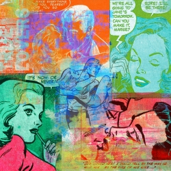 Pop art print, canvas, poster. Eric Chestier, True Lovers